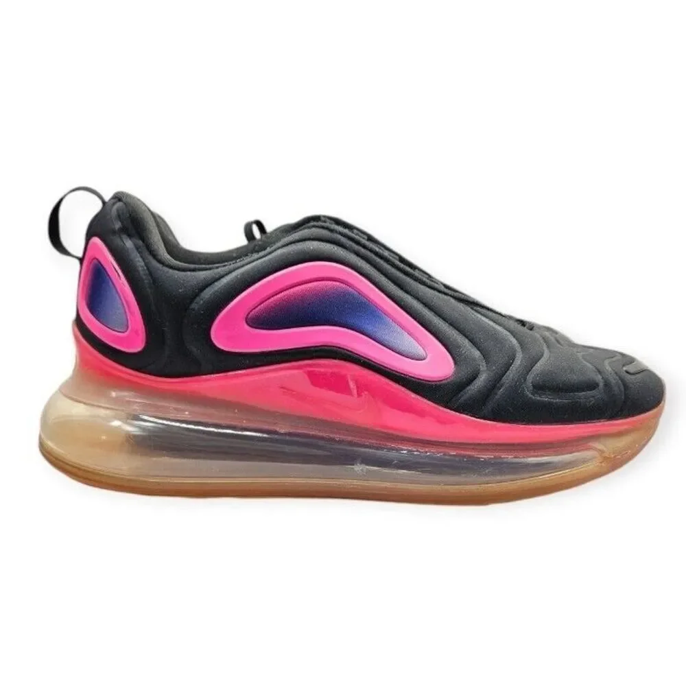 Nike Air‎ Max 720 GS Black Laser Fuchsia Pink Size 6.5Y / Womens 8 AQ3196-007